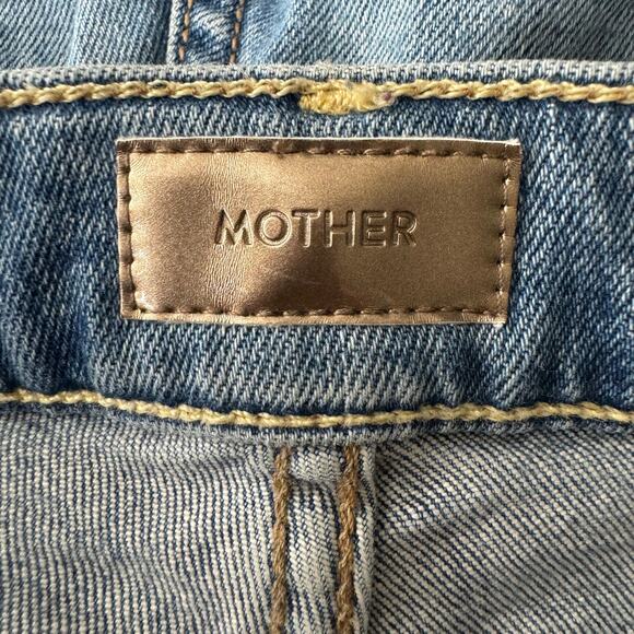 MOTHER The Mid Rise Dazzler Crop Jeans Exposed Secret Sister Size 28 - Picture 13 of 14